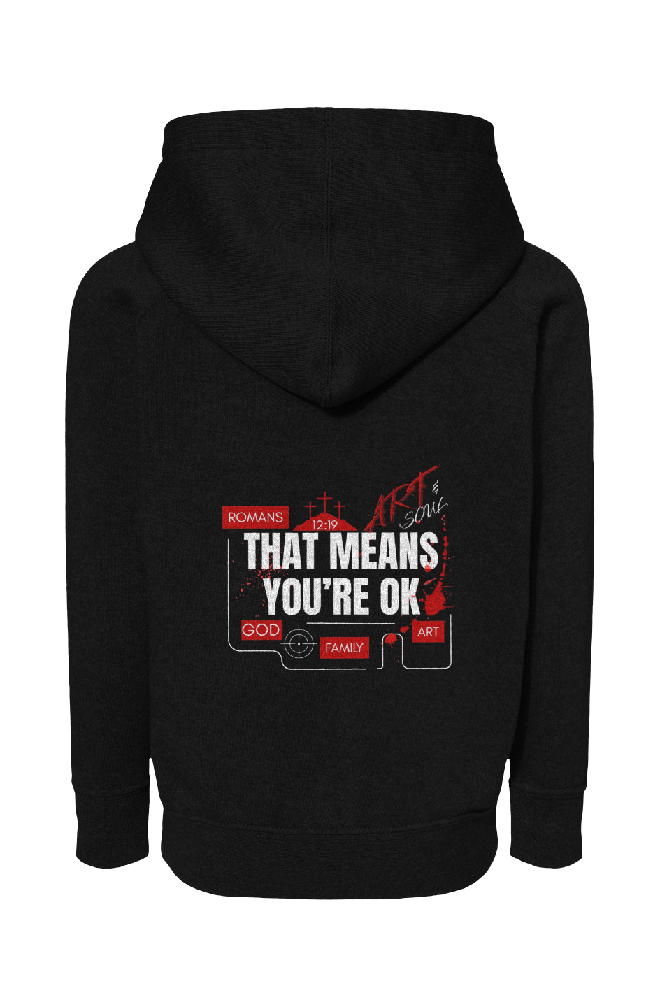 Revenge is God’s toddler Hooded Sweatshirt