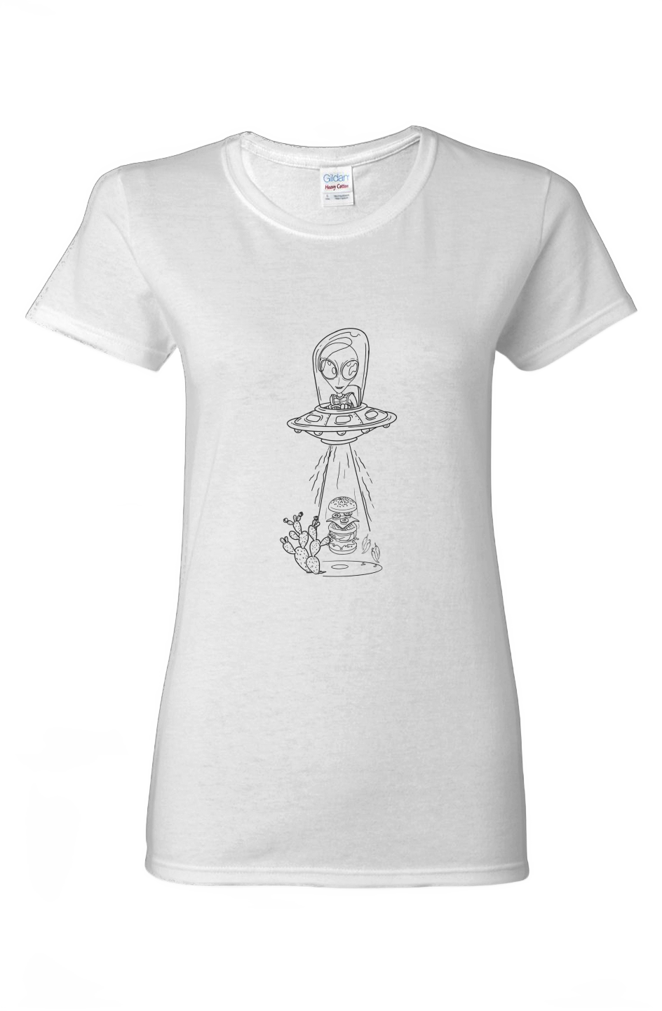 Alien Ladies Heavy Cotton T-Shirt