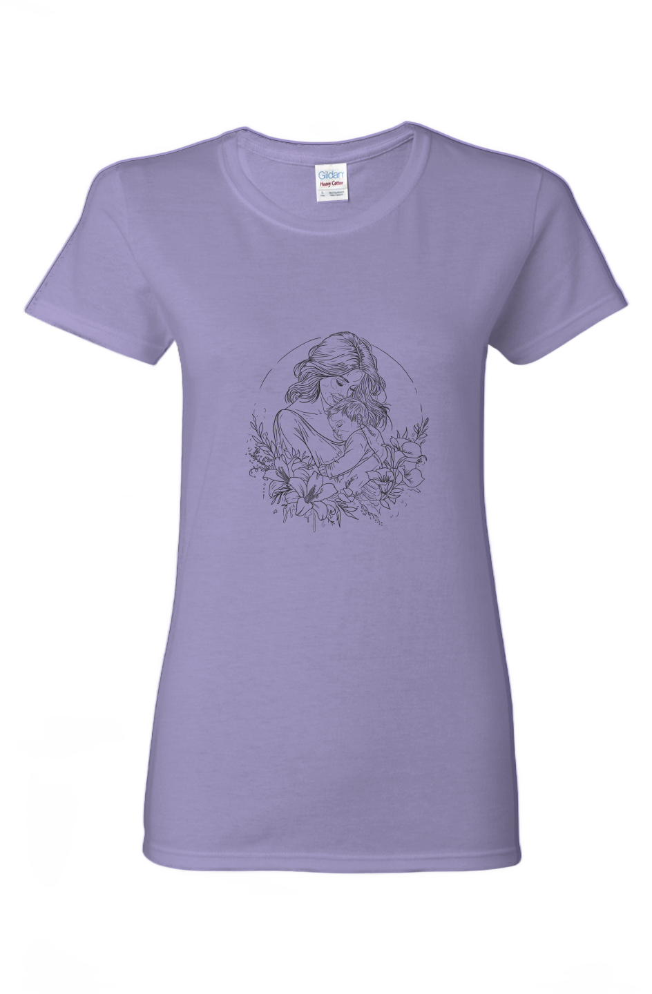 Mothers love style 1 Ladies Heavy Cotton T-Shirt