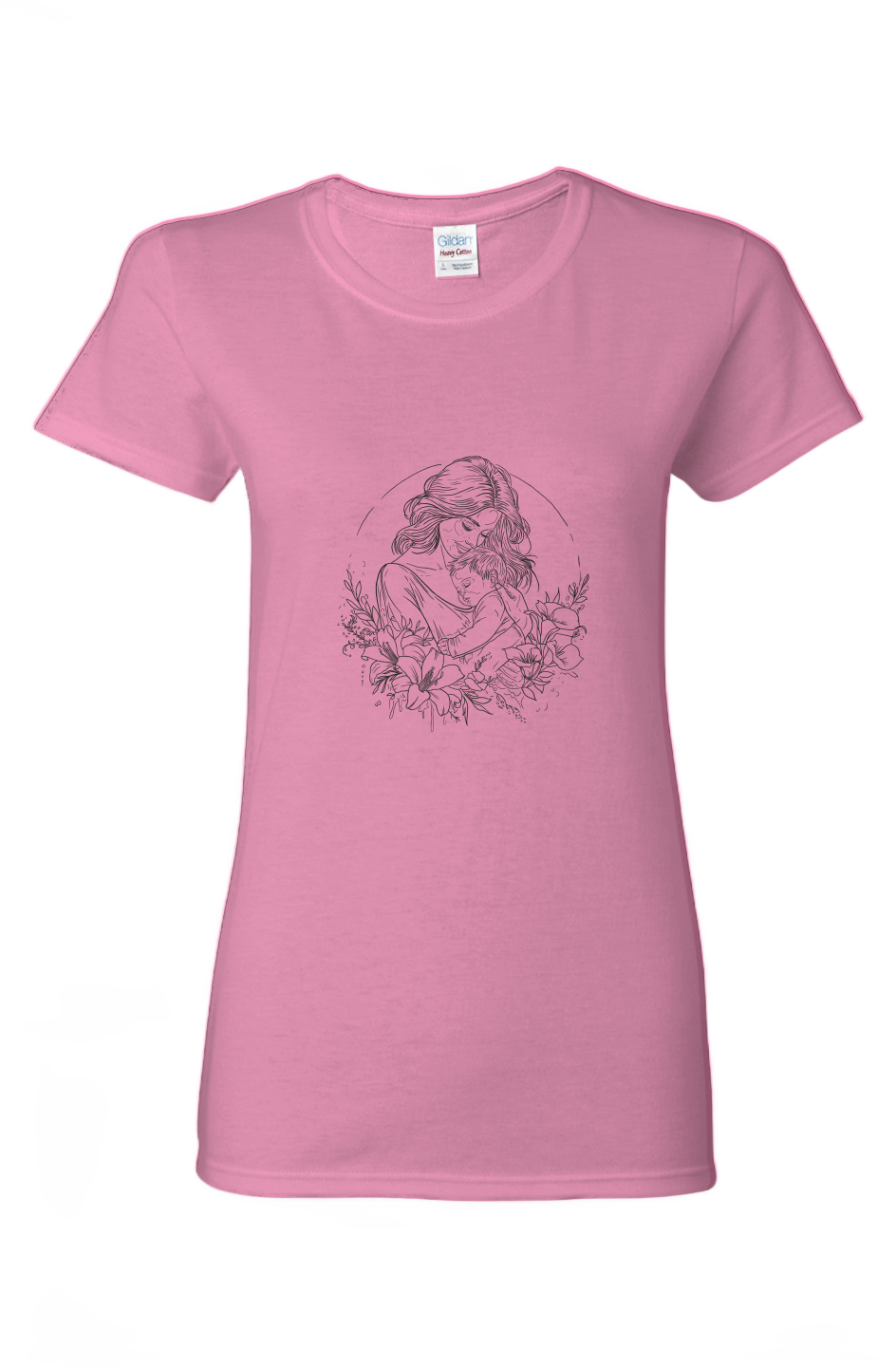 Mothers love style 1 Ladies Heavy Cotton T-Shirt