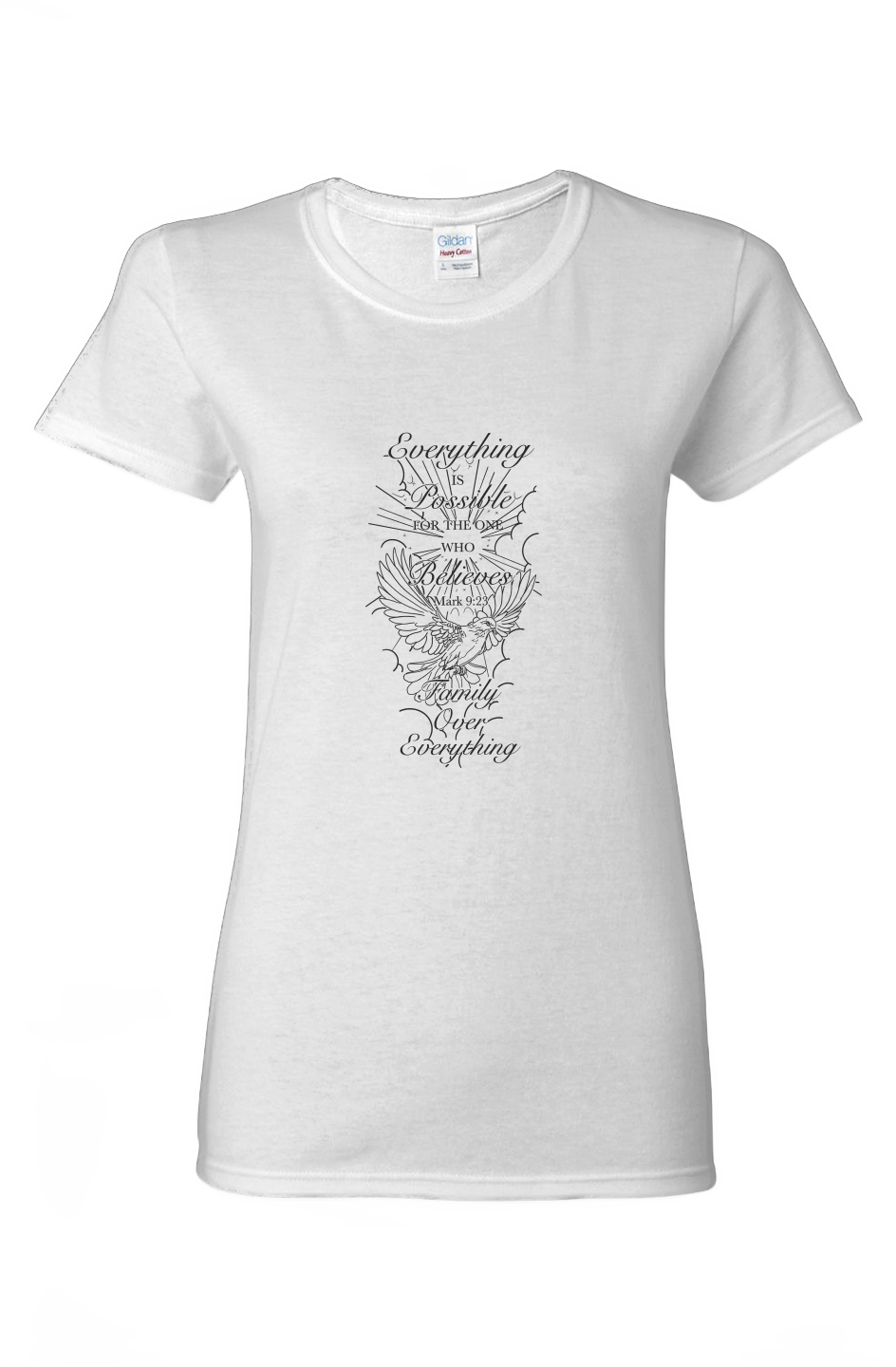 Ladies script Heavy Cotton T-Shirt