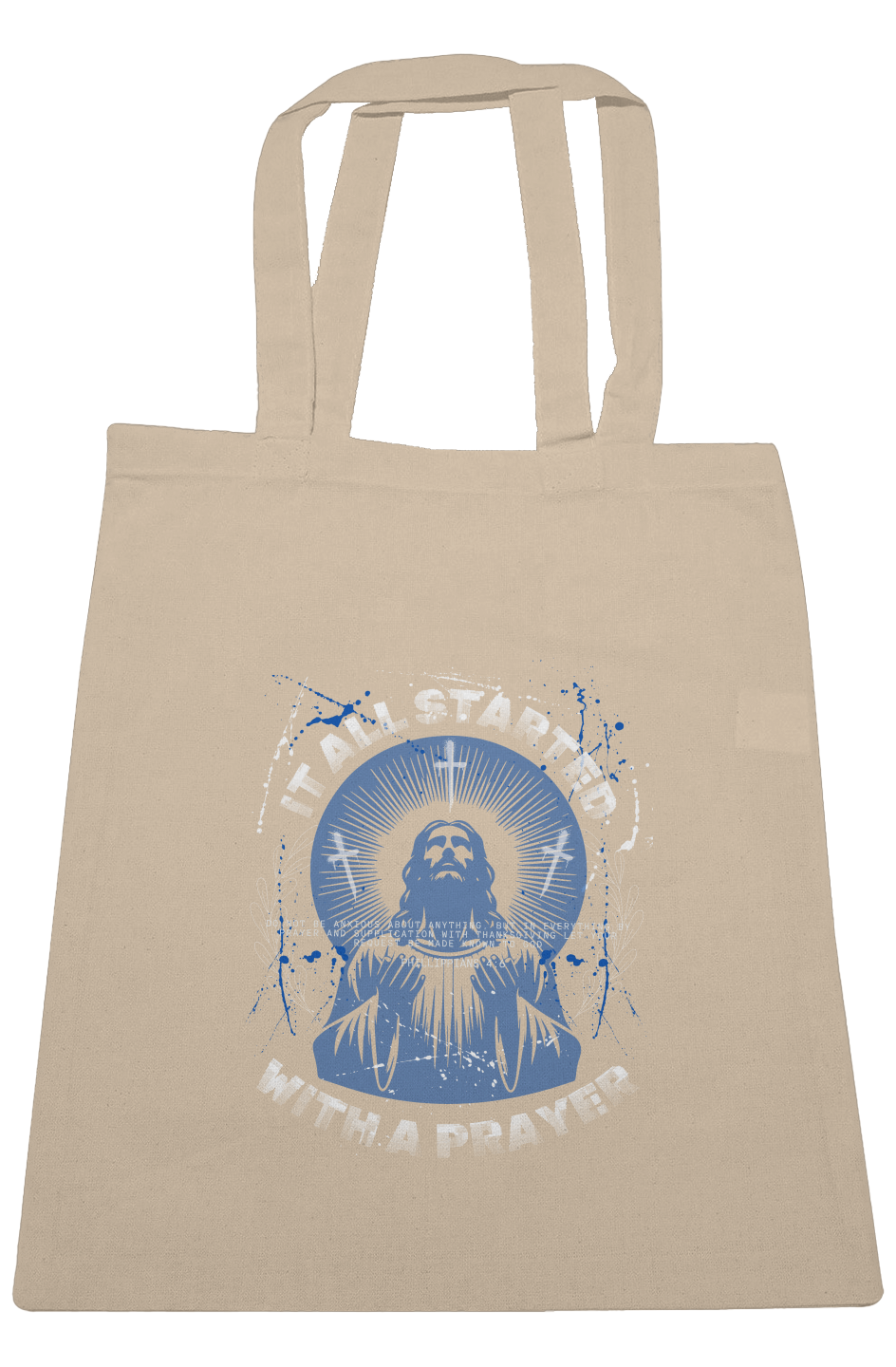 It all started Large Canvas Tote