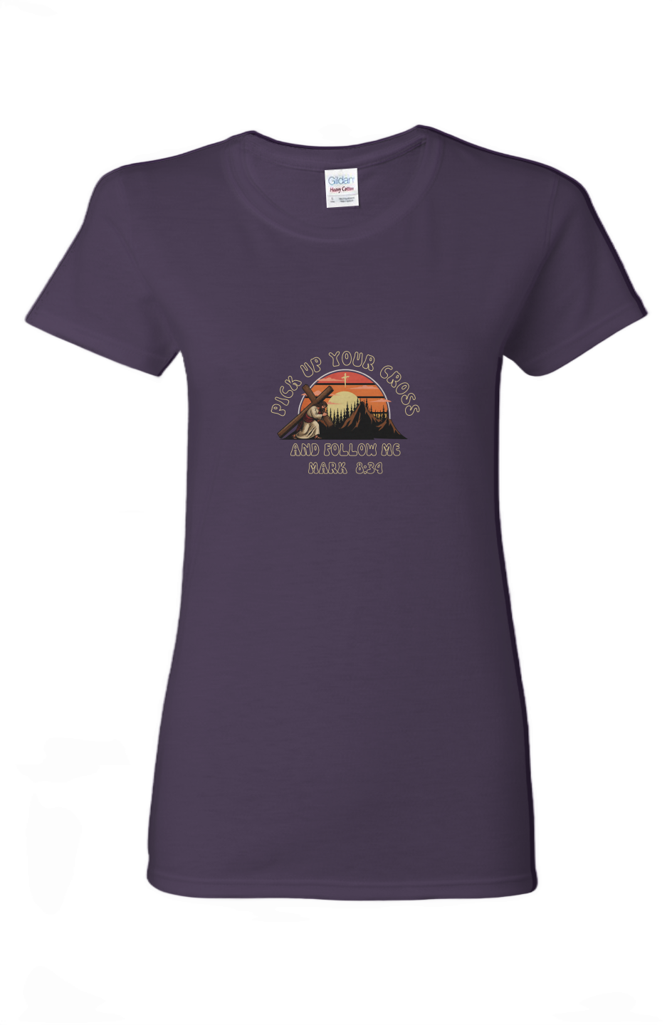 Ladies Follow Me Heavy Cotton T Shirt