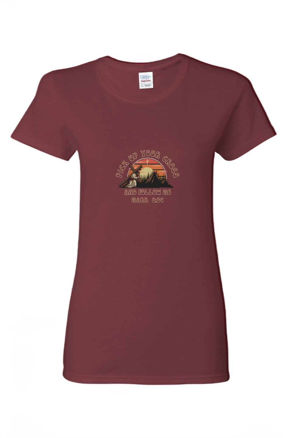 Ladies Follow Me Heavy Cotton T Shirt